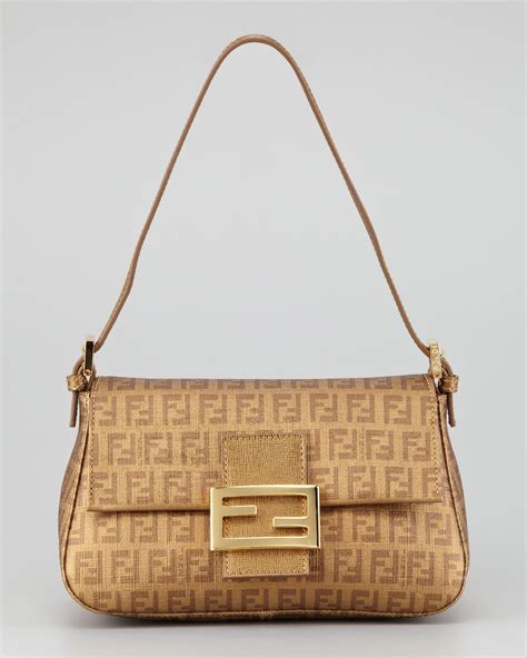 fendi mini baguette gold|Fendi mini shopper.